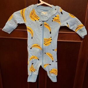 Hanna Andersson Blue Banana Print Kids Footie
